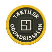 Taktile Grundrisspläne mit Symbolen und Braille zur Orientierung in öffentlichen Gebäuden