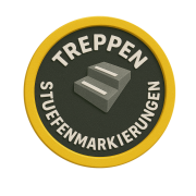 Taktile Treppenstufenmarkierungen mit rutschhemmenden Profilen nach DIN 18040
